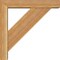 Ekena Millwork Traditional Block Rough Sawn Bracket w/ Offset Brace, Western Red Cedar, 4"W x 16"D x 16"H BKT0402X16X16TRA05RWR - alternate 3